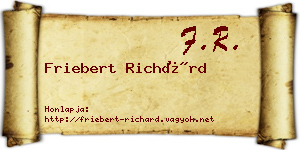 Friebert Richárd névjegykártya